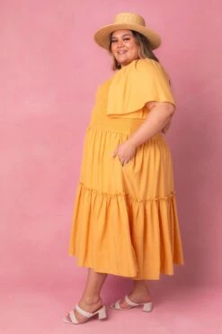 Lennon Dress In Mustard -Ivy City Co lennone studio 07 753338