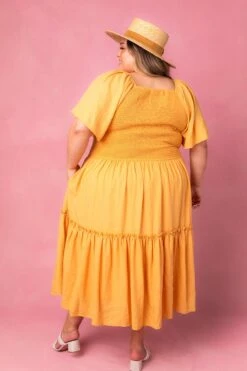 Lennon Dress In Mustard -Ivy City Co lennone studio 09 211863