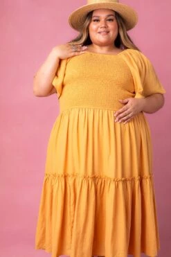 Lennon Dress In Mustard -Ivy City Co lennone studio 10 760414