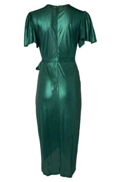 Lillie Dress In Metallic Green - FINAL SALE 4 Lillie Dress In Metallic Green - FINAL SALE -Ivy City Co lillie back 515088