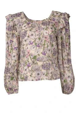 Lo Blouse In Floral Bloom -Ivy City Co loTop front 284139