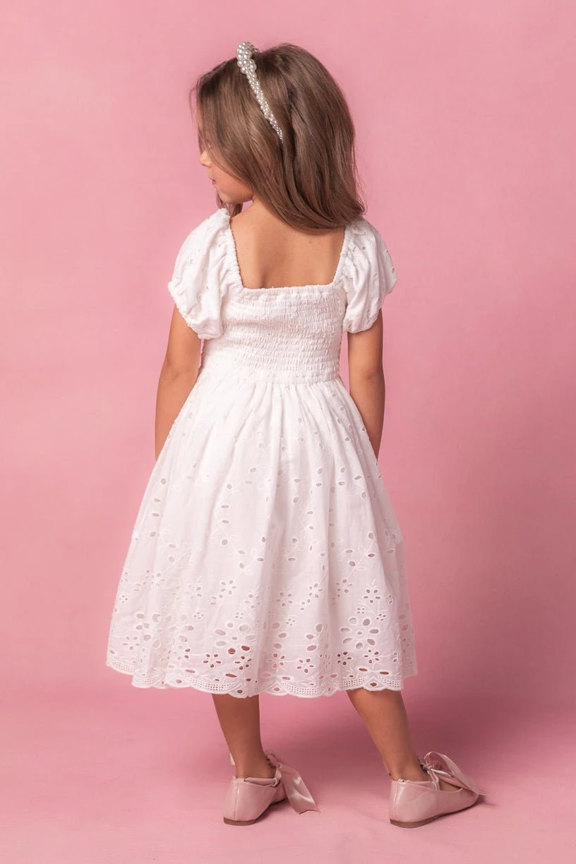 Mini Marigold Dress in White Eyelet Mini Marigold Dress In White Eyelet -Ivy City Co marigold Studio Easter24 5 953826