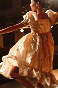 Coco Dress In Gold - FINAL SALE -Ivy City Co ocogold 2 706216