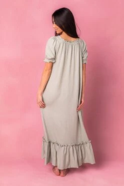 Petra Short Sleeve Night Dress In Green 10 Petra Short Sleeve Night Dress In Green -Ivy City Co petrashort studio 10 899677