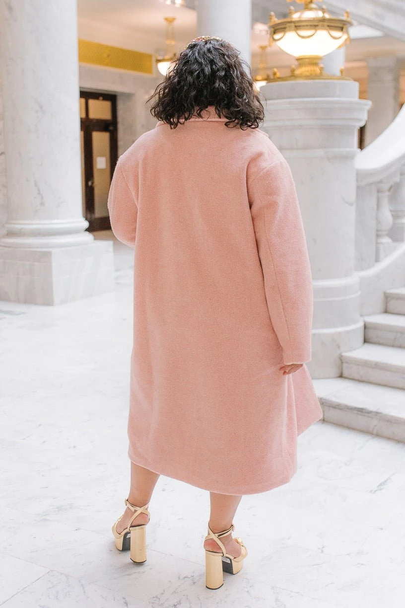 Polly Coat in Pink - FINAL SALE Polly Coat In Pink - FINAL SALE -Ivy City Co polly pink plus 07 893153