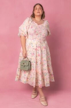 Roselyn Dress In Pastel Floral -Ivy City Co roselyn studio easter24 5 373b6cea 2e1c 4362 9968 f6aa5986c75e 167416
