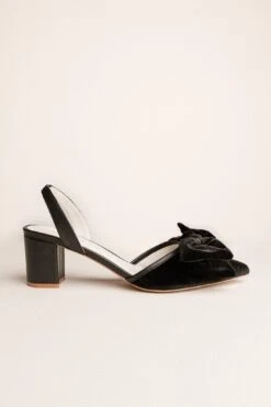 Eloise Black Bow Heel -Ivy City Co shoe 1