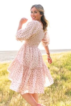 Short Madeline Dress In Pink - FINAL SALE