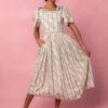 Sonnet Midi Dress In Vintage Rose -Ivy City Co sonnet 01 395711