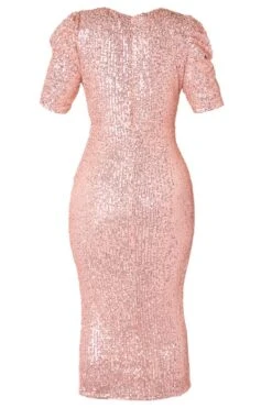 Starling Dress In Rose Gold Sequin 5 Starling Dress In Rose Gold Sequin -Ivy City Co starlingRose back 209206