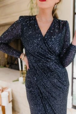 Starstruck Dress In Navy - FINAL SALE -Ivy City Co starstruck navy 07 499757