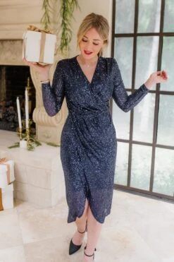 Starstruck Dress In Navy - FINAL SALE -Ivy City Co starstruck navy 10 383082