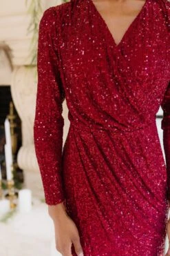 Starstruck Dress In Wine - FINAL SALE -Ivy City Co starstruck wine 9 952496