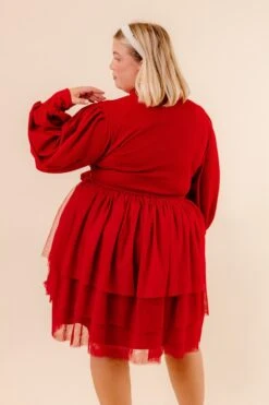 Short Cosette Dress In Red - FINAL SALE -Ivy City Co studio 025 773769