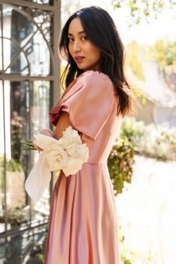 Tessie Dress In Apricot Crush -Ivy City Co tessie 09 609918