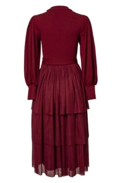 Cosette Midi Dress In Wine - FINAL SALE -Ivy City Co wineCosette back 980454