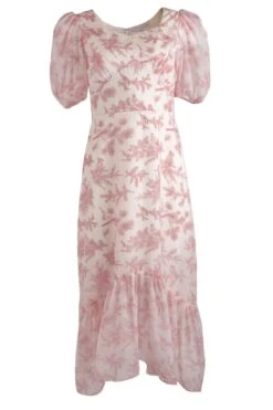 Wren Dress In Pink Toile - FINAL SALE -Ivy City Co wren pink front 148624